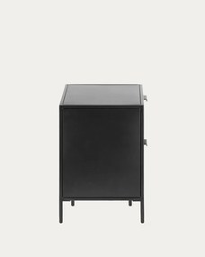 Czarna stalowa szafka nocna Shantay – Kave Home