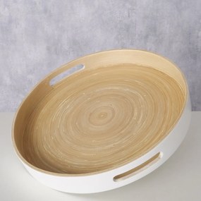Taca bambusowa z uchwytami, Ø 35 cm