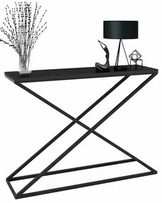 Czarna konsola w stylu loft - Logan 4X