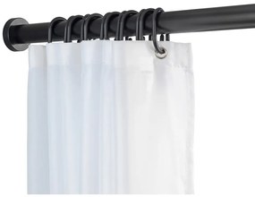 Czarny drążek teleskopowy do łazienki Wenko Luz, dł. 110-185 cm