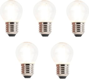 Zestaw 5 żarówek LED Filament Globe E27, ściemnialne, 3W, 250lm, 2700K
