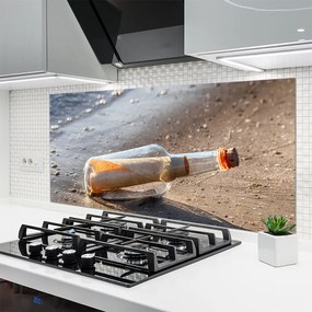 Panel Szklany List w Butelce na Piasku