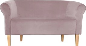 Sofa Milo tkanina Welur wygodna sofa tapicerowana do salonu i poczekalni : Kolor nogi - Drewno, Kolor tkaniny - VELVET - MG55, Typ tkaniny - Velvet, Wysokość nogi - 20 cm