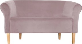 Sofa Milo tkanina Welur : Kolor nogi - Drewno, Kolor tkaniny - VELVET - MG55, Typ tkaniny - Velvet, Wysokość nogi - 20 cm