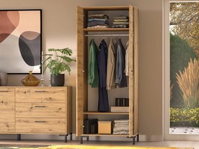 2-drzwiowa szafa z drążkiem Nevio 17, dąb artisan