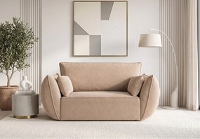 Fotel Cookie tapicerowany Manila 21 beżowy 128 cm