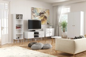 Komoda LEBEL z drzwiczkami 100cm biała mat MELIMEBLE