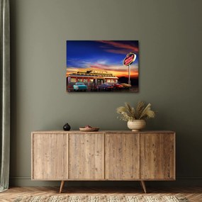 Obraz - Bar wieczorny (70x50 cm)