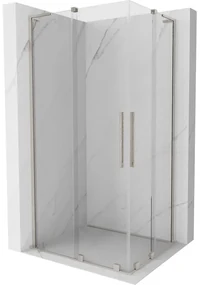 Mexen Velar L Duo kabina prysznicowa rozsuwana 100 x 90 cm, transparent, nikiel szczotkowany - 871-100-090-02-03-97
