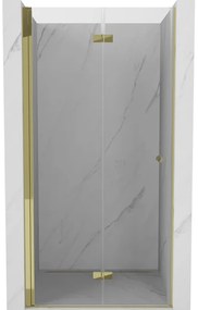 Mexen Mist-F drzwi prysznicowe składane lewe 60 cm, transparent, złote - 8A6-060-000-50-00-L