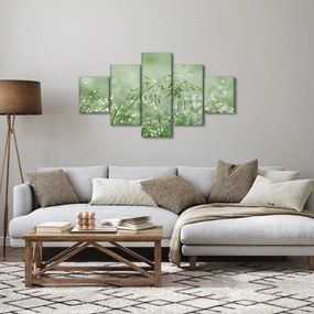 Obraz - Poranna rosa na źdźbłach trawy (125x70 cm)