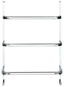 Srebrny wieszak na ręczniki Wenko Towel Holder Chrome, 21x54 cm