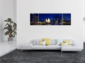 Obraz Singapuru nocą (170x50 cm)
