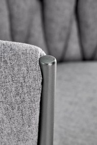 Krzesło popielaty, K516 tkanina NEA 15, nowoczesne, metalowy stelaż