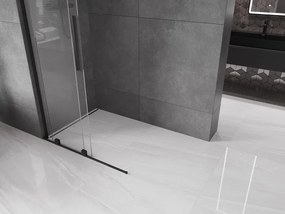 Mexen Velar L ścianka prysznicowa rozsuwana Walk-in 90 x 200 cm, transparent 8 mm, czarna - 871-090-003-03-70