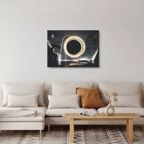 Obraz na szkle - Pokaz świateł w deszczu (70x50 cm)