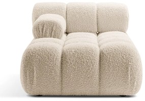Beżowy moduł sofy z materiału bouclé (lewostronny) Bellis – Micadoni Home