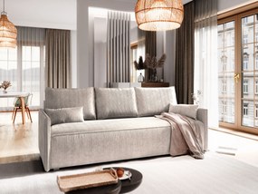 Masseno Sofa MESTOR z funkcją spania i pojemnikiem na pościel - Beżowy - POSO 02