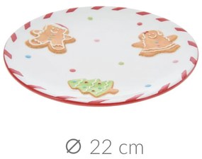 Świąteczny talerz, 20 cm, GINGERBREAD