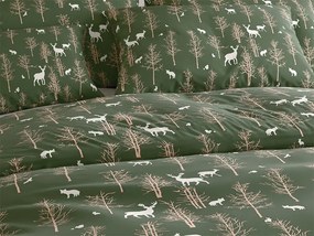 PrzytulneMieszkanie.pl PrzytulneMieszkanie.pl Pościel z mikrofibry OAK DEER ciemnozielony Rozmiar pościeli: 70 x 90 cm | 140 x 200 cm