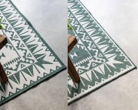 Dywan dwustronny zewnętrzny Gemini kremowo-zielony 80 cm x 150 cm