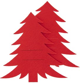 Kieszonka na sztućce Orion Stromek czerwona, 18 x18 cm, zestaw 2 sztuk