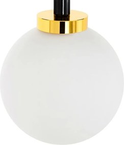 Szeroka lampa wisząca Cosmo Level M Black z kulistymi kloszami