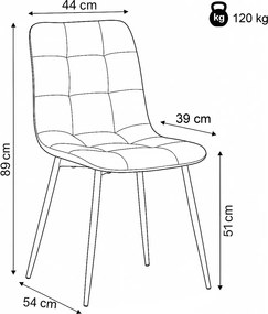 Zestaw krzeseł do jadalni Vintage CT-281 BR3, 4 szt.