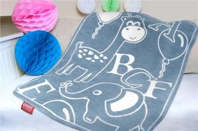 Kocyk niemowlęcy Greno 75x100 Happy Kids morski  GRENO