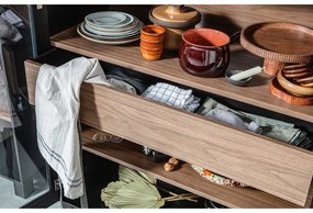 Czarna witryna z litego drewna sosnowego 110x200 cm Goos – WOOOD