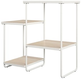 Biała konsola z blatem w dekorze jesionu 35x67 cm Dante – Støraa