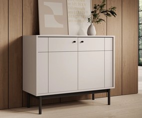 Dwudrzwiowa komoda Japandi K104, w kolorze kaszmirowym
