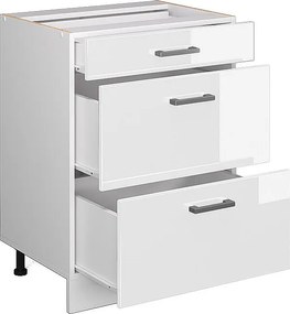 Szafka dolna do kuchni biały wysoki połysk 60x46x81.6 r-line