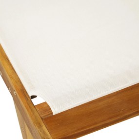 Leżak ogrodowy z regulacją drewno akacjowe naturalny outsunny