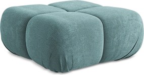 Pufa - z tkaniny szenilowej - jeans - LOKUA