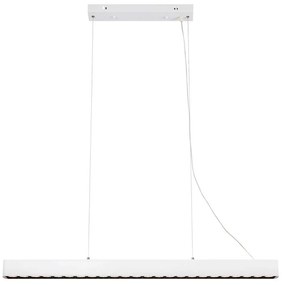 Biała lampa wisząca LED z metalowym kloszem Plano – Markslöjd