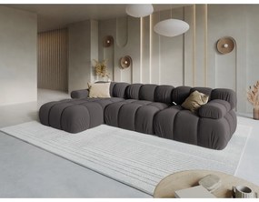 Ciemnoszara aksamitna sofa 285 cm Bellis – Micadoni Home
