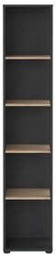 Antracytowo-naturalny regał w dekorze dębu 41x205 cm Sign – Tvilum