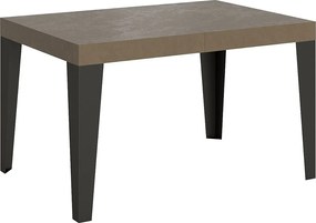 Stół rozkładany 160/244x80 cm, kolor gołębiej szarości, nogi w kolorze antracytowym