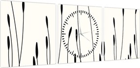 Obraz - Łąka graficzna N⁰3 (z zegarem) (90x30 cm)