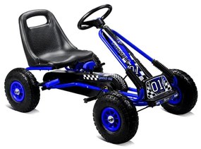 Gokart  niebieski a-15 pompowane koła