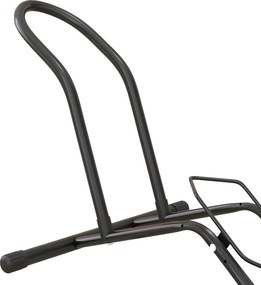 SPORTNOW Stojak rowerowy ze stali do parkowania rowerów stojak podłogowy do użytku wewnętrznego i zewnętrznego 59x41x38 cm Czarny | Aosom PL