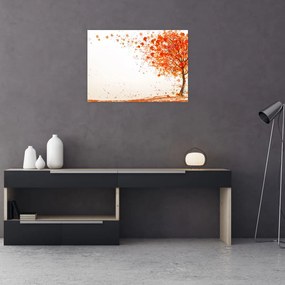 Obraz na szkle - Drzewo na wietrze (70x50 cm)