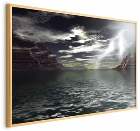 Plakat Burza 60x40 cm z ramą złotą bez marginesu ARTGEIST B