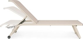 Metalowy leżak ogrodowy w naturalnym kolorze Taylor – Bizzotto