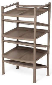 Szafka na buty 6 półek Brown 52 x 34 x 91 cm