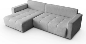 Narożnik w kształcie L VIENNA, tkanina Lambi, Szary, Lewy