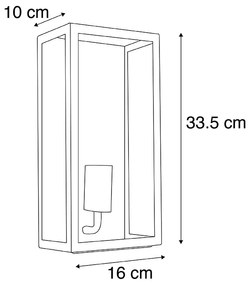 Zewnetrzna Inteligentny Kinkiet / Lampa scienna zewnętrzny czarny, w tym WiFi ST64 IP44 - Rotterdam Nowoczesny Oswietlenie zewnetrzne