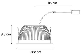 Set van 6 inbouwspots wit incl. LED 3000K-5000K - Elias Nowoczesny Oswietlenie wewnetrzne