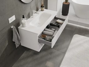 Mexen Rivel szafka łazienkowa 100 cm z umywalką Vela, 2 szuflady, ryflowana , biała mat - 91A20-10047-2-BFF01-W23M01
